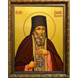 Василий (Кишкин) Площанский, преподобный иеросхимонах. Икона на холсте.