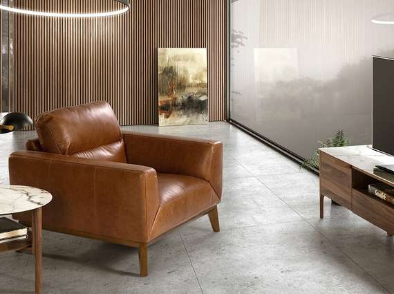 Кресло Angel Cerda KF1016-1P, коричневая кожа