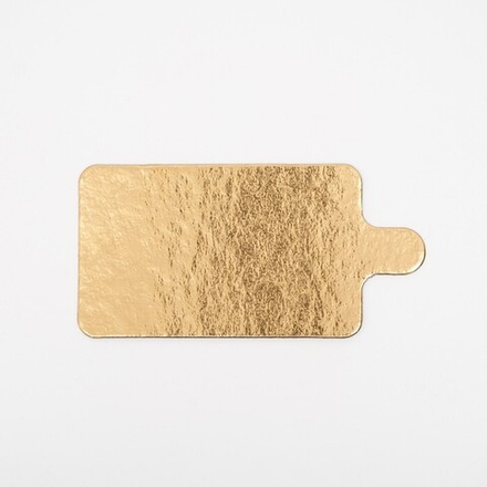 Сольерка прямоугольная с держателем 9 х 5,5 см, 0,8 мм золото