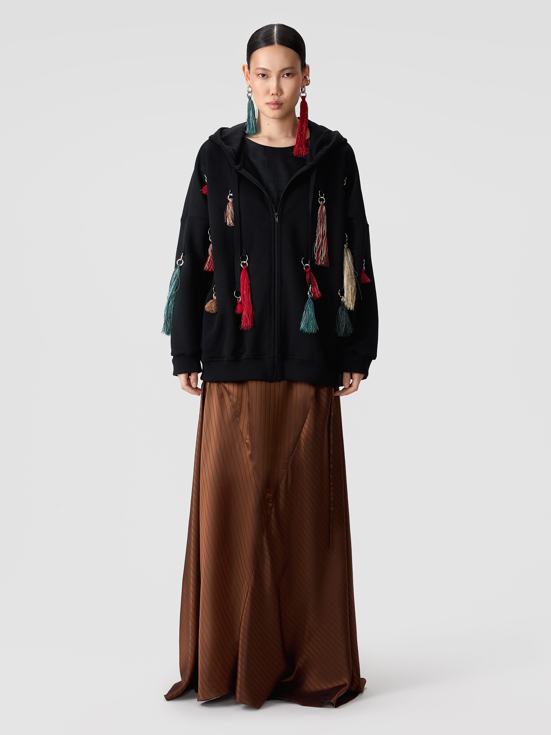 Зип-худи с кольцами и съемными кистями OLA OLA