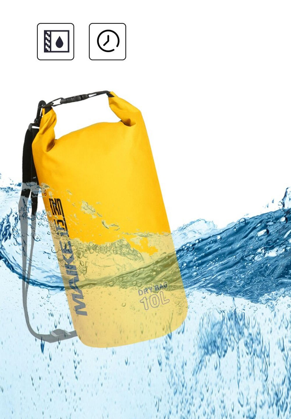 Рюкзак водонепроницаемый гермосумка 10л черный