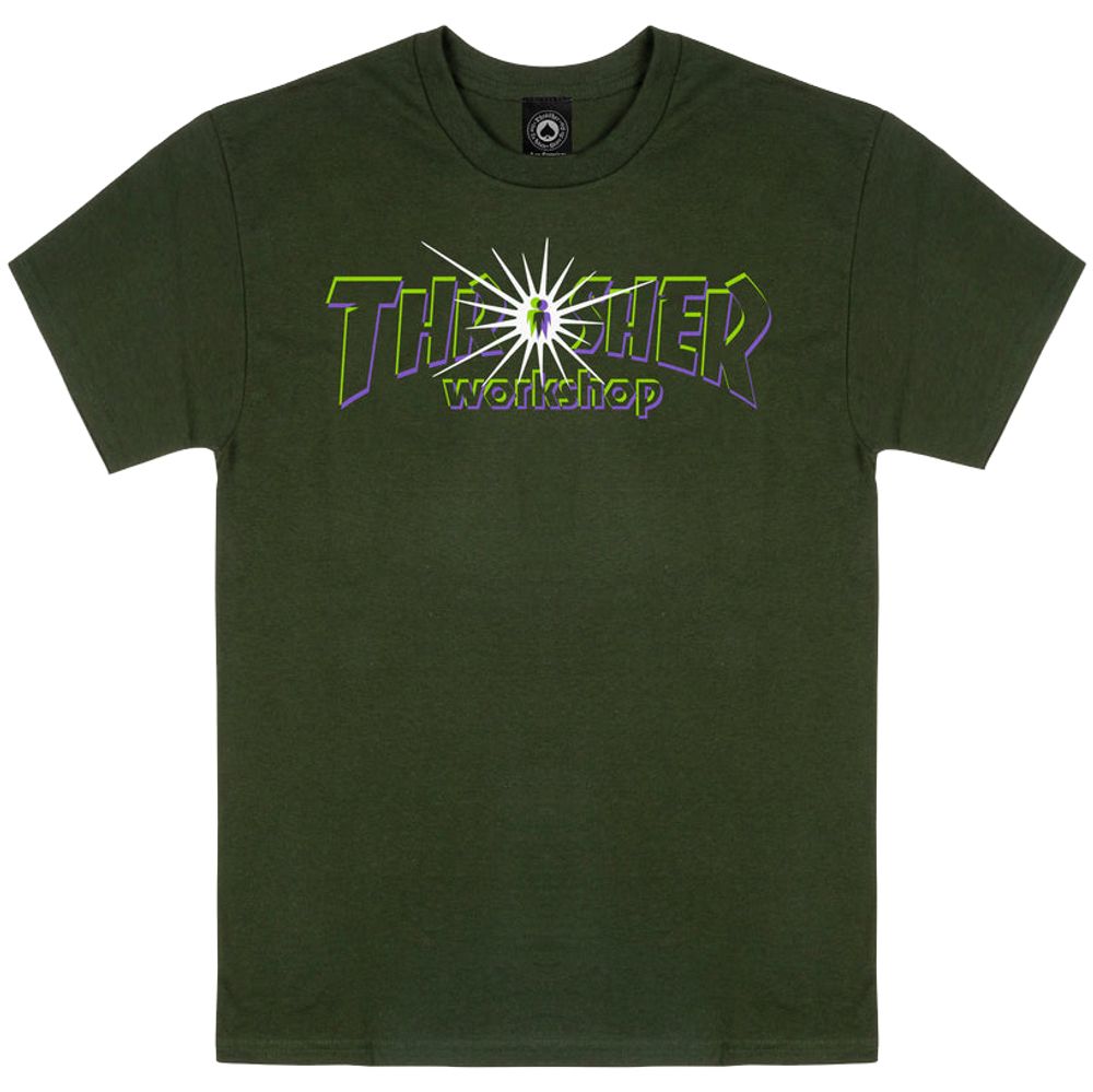 Футболка Thrasher X Aws Nova Forest Green