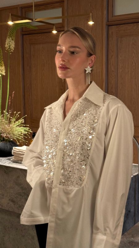 Рубашка с пайетками