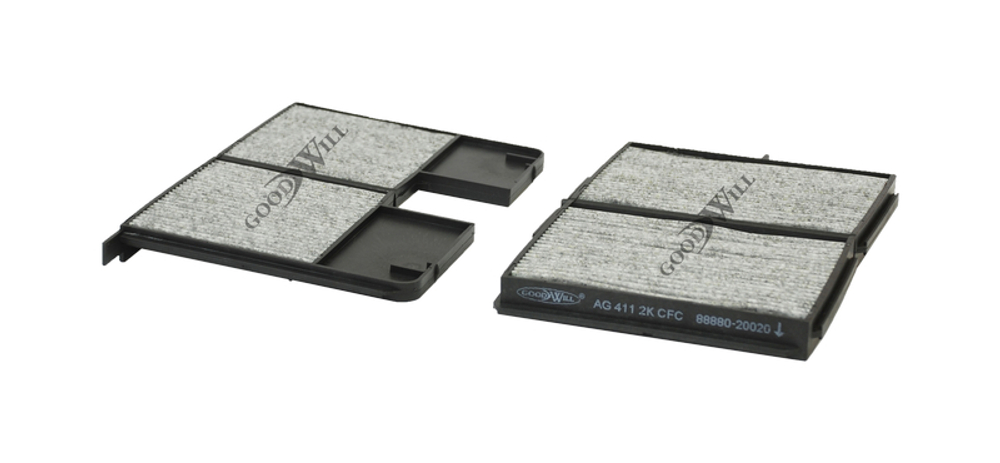 LAC-115C GoodWill   AG 411 2K CFC Фильтр салона угольный (2шт)