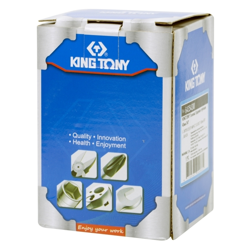 KING TONY (643543M) Головка торцевая ударная глубокая шестигранная 3/4", 43 мм