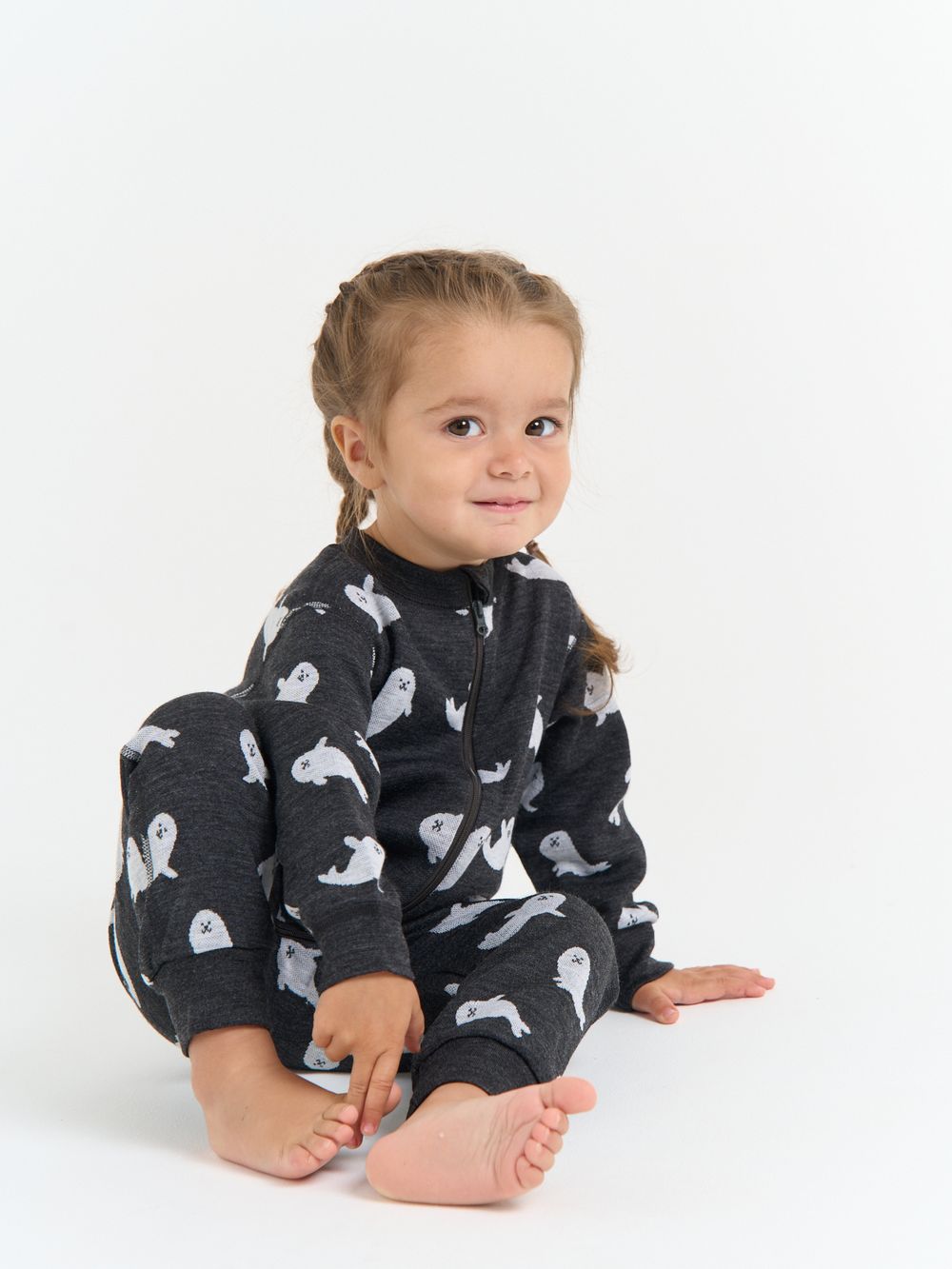 Термокомбинезон с шерстью "Морские котики" 0+