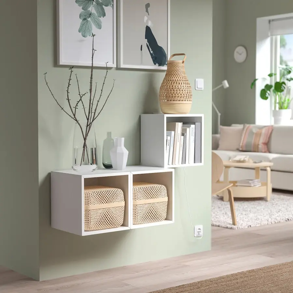 Комбинация навесных шкафов - EKET, 105x35x70 см, белый, ЭКЕТ ИКЕА