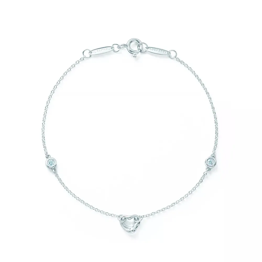 Браслет из серебра с бриллиантами по окружности , Tiffany 💎Yard 0.15ct В наличии