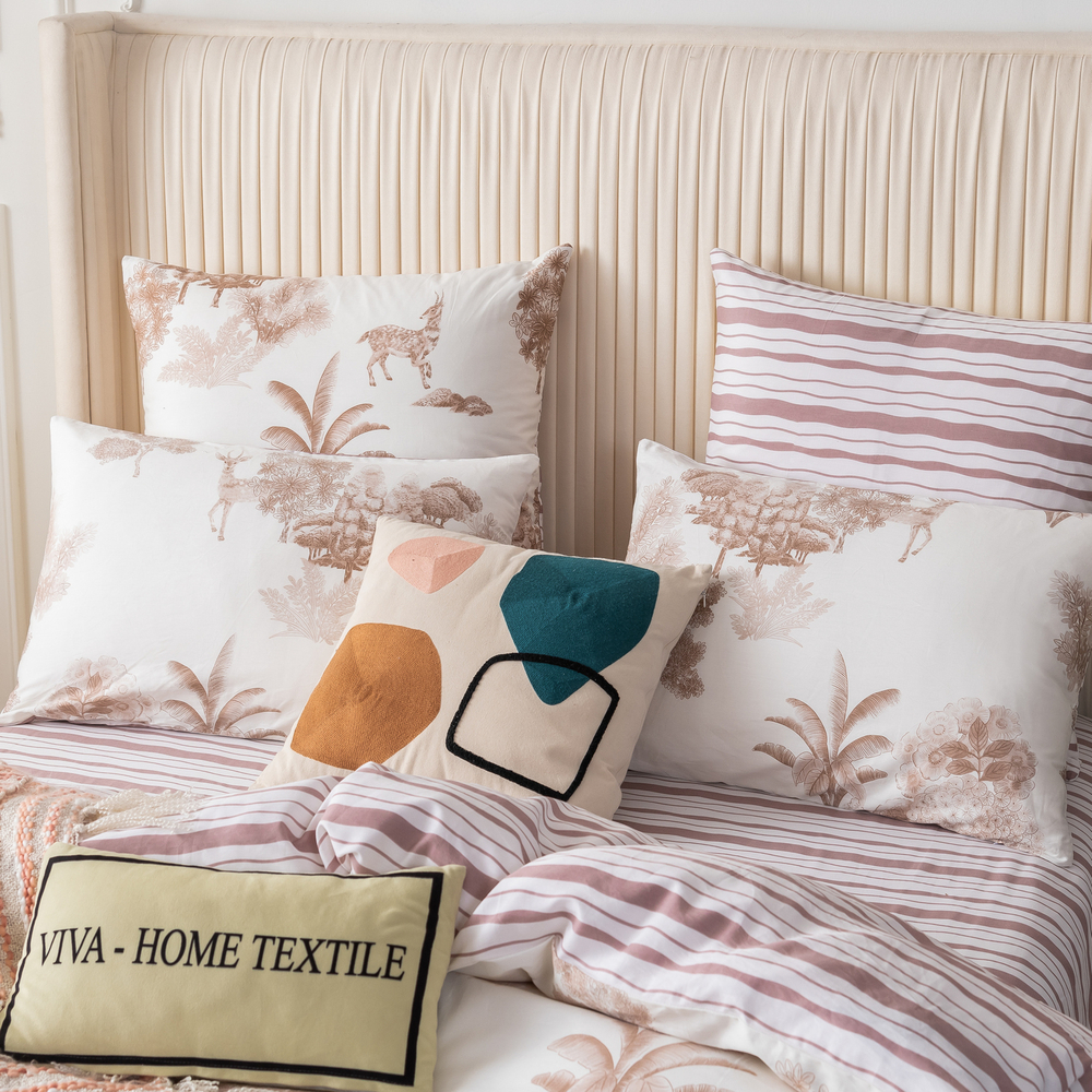 Комплект постельного белья Люкс Сатин 100% хлопок на резинке AR305