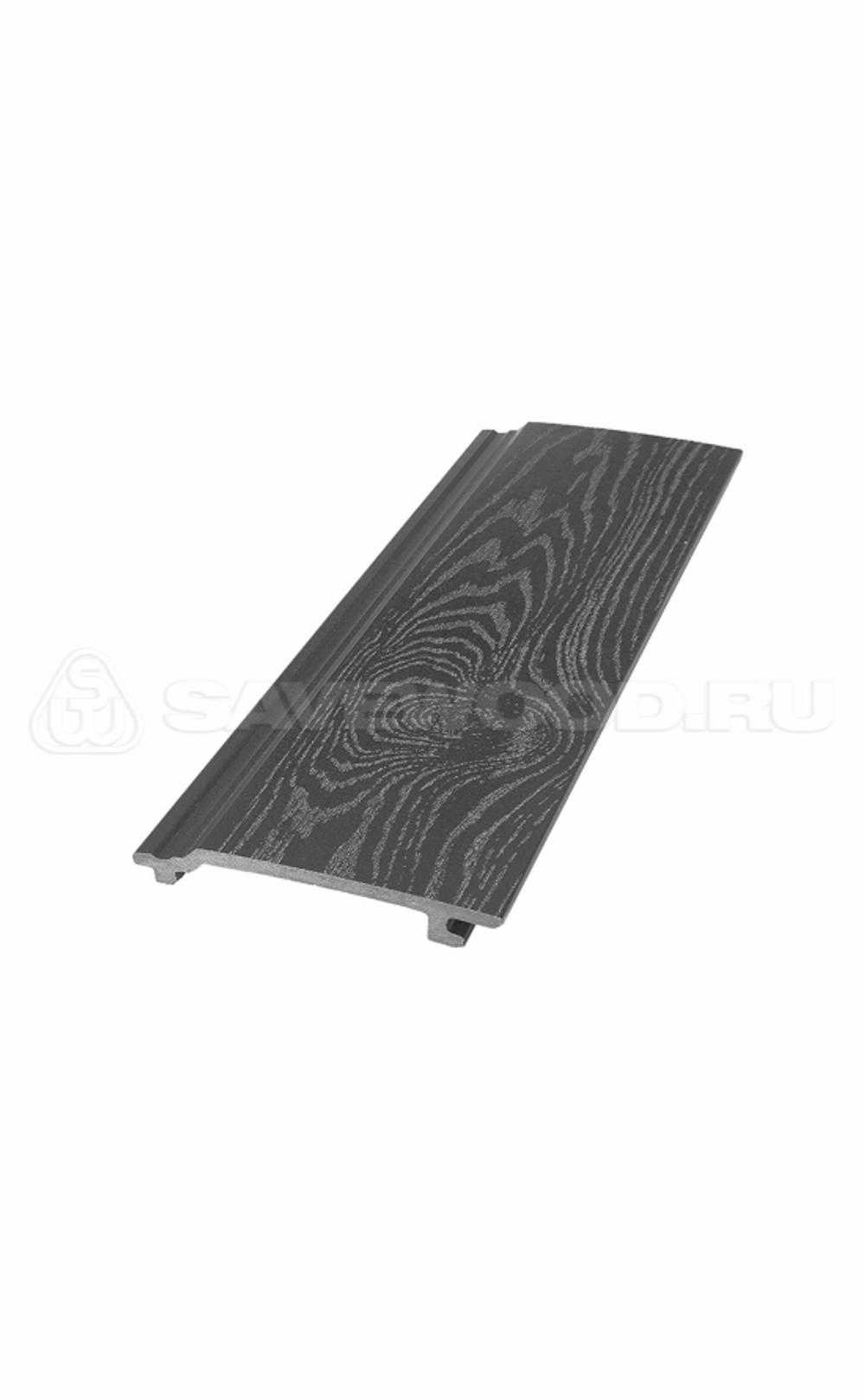 Cайдинг из ДПК. Sorbus Тангенциальный распил. Цвет графит.