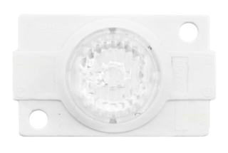Светодиодный модуль 12V 3w  плафон квадрат на 1 LED РИФЛЕНЫЙ круг Белый  MDL-1LED-3W-White