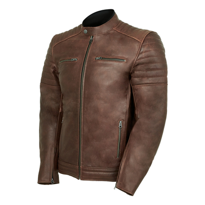 кожаная мотокуртка MCP ROX Brown