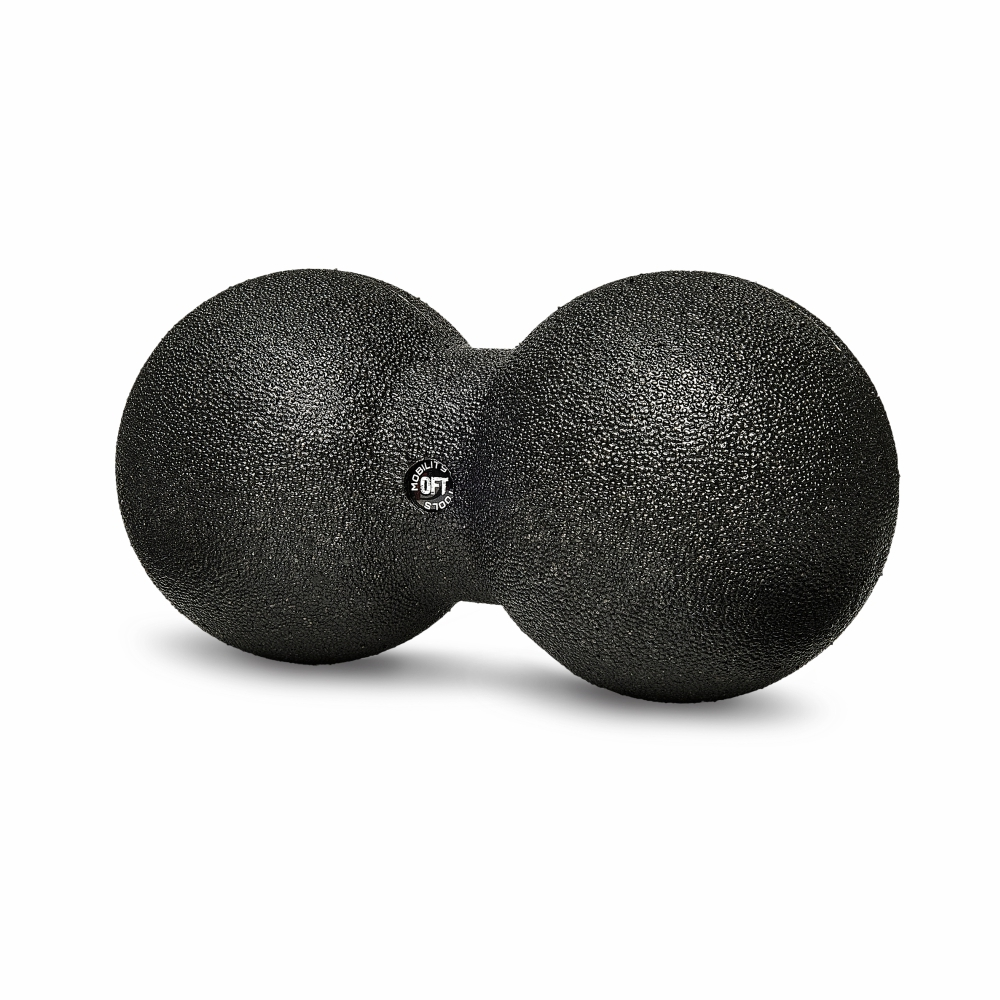 Шар массажный сдвоенный 24 х 12 см черный