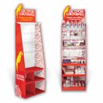 Стойка для размещения товара напольная усиленная ОСТРОВ СОКРОВИЩ, 200х60х40 см, 3 полки, 25 крючков, 504343