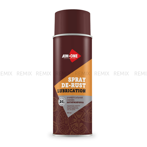Универсальная смазка антиржавчина AIM-ONE 450 мл ( аэрозоль). SPRAY DE-RUST LUBRICATION  450ML AD-350