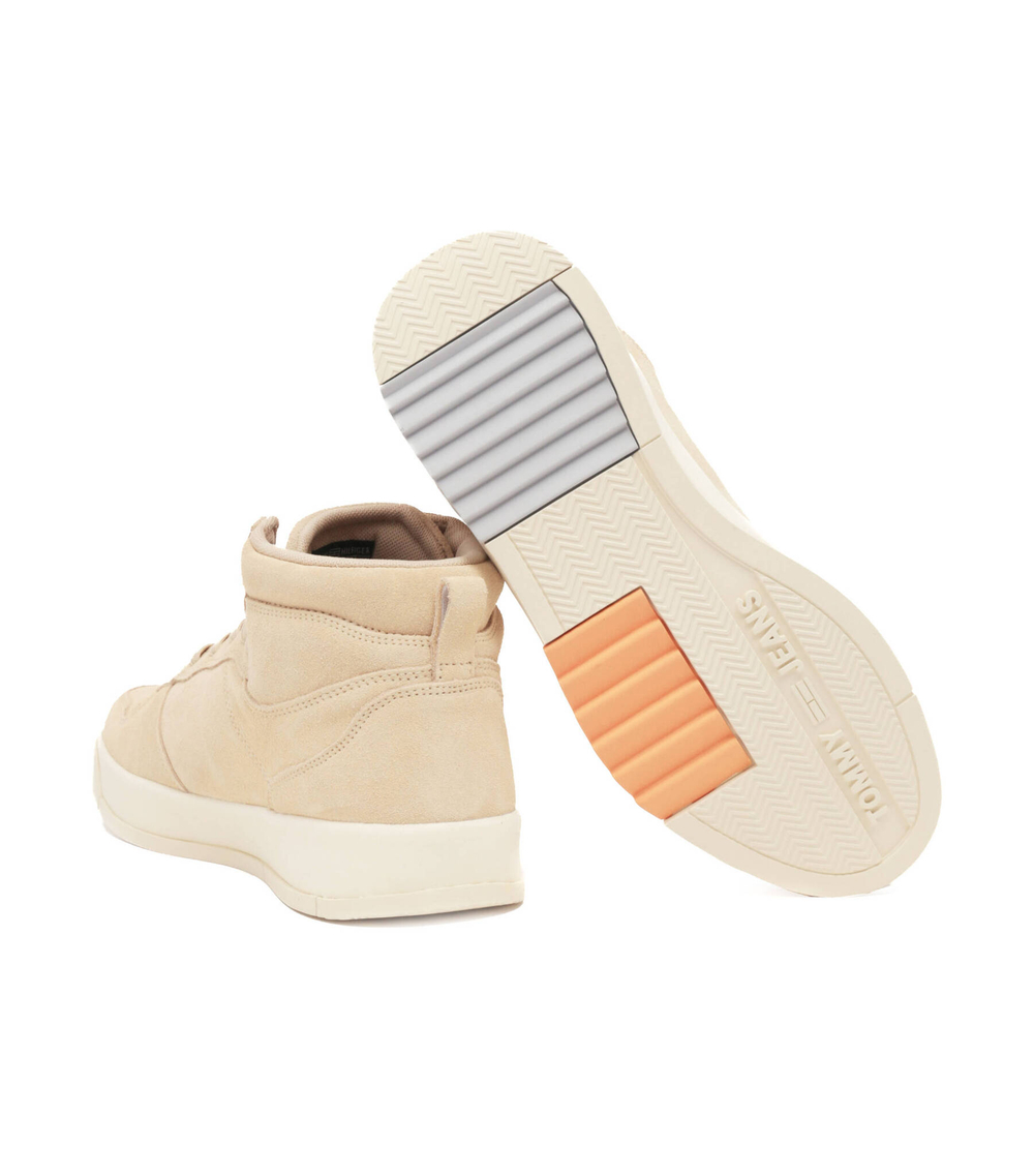 кожаные кроссовки suede basket midcut Tommy Jeans - бежевый(EM0EM01072)