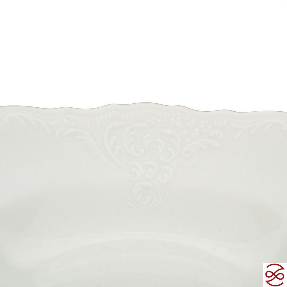 Конфетница на ножке Bernadotte Белый узор 16 см