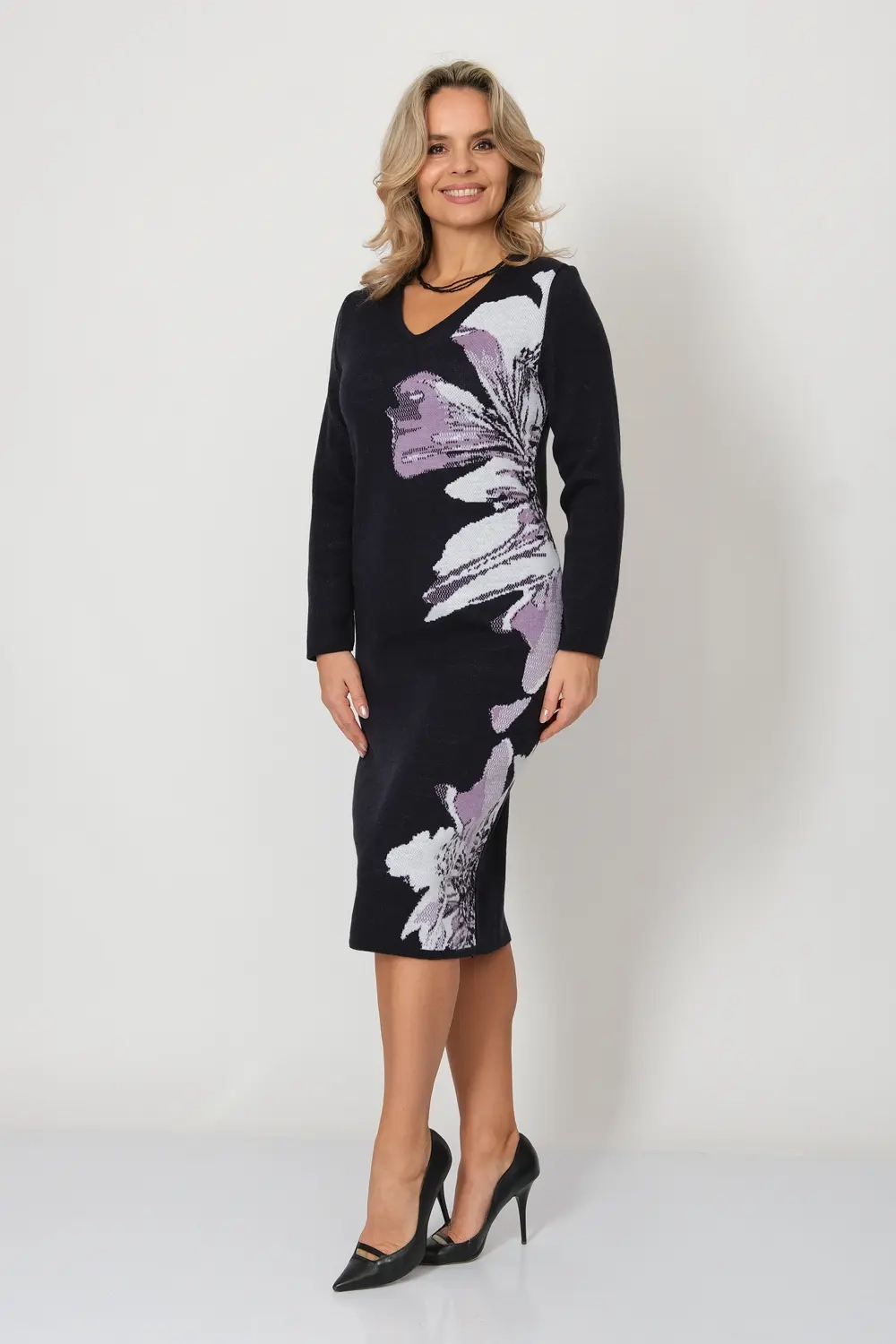 Платье В 2363/ сине-лиловый