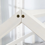 Кровать-домик 140x200 Чайн из сосны с регулировкой высоты, бортиками и основанием, белая