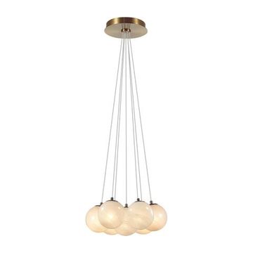 7109/7 MIDCENT ODL26 517 светильник металл/стекло/бронза/белый IP20 E14 7*5W 220-240V MAGIA