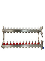 Коллекторная группа с расходомерами САРМАТ 1"х3/4" 12 вых. нержавейка (CN)