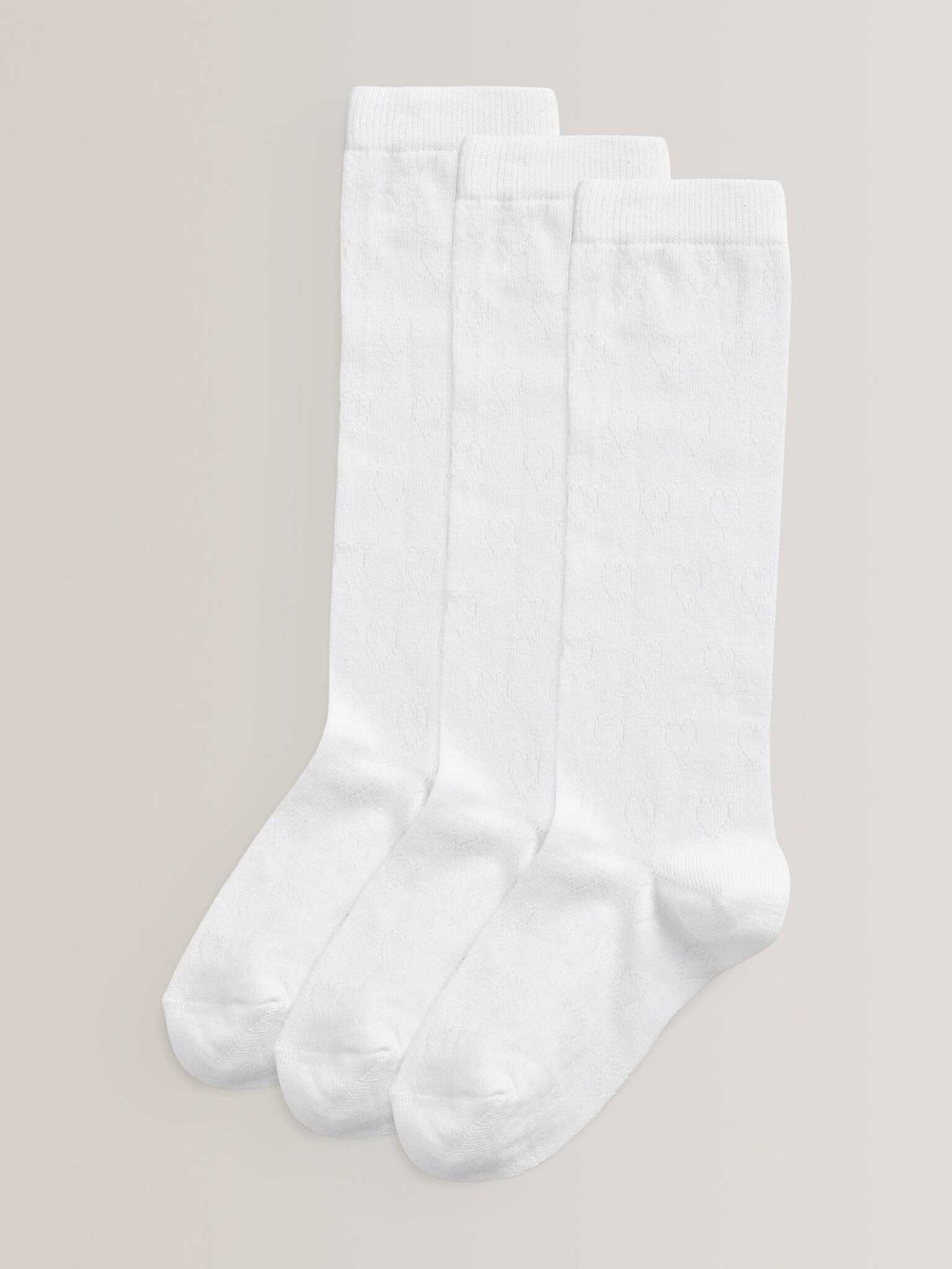 Гольфы хлопковые для девочки Next 749-617, 3 шт., Белый