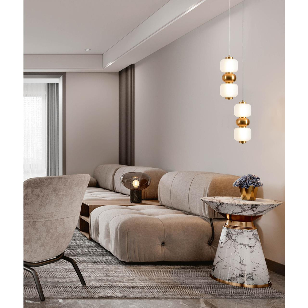 8324/20L LEDIO LN26 377 бронза/белый, металл/стекло Подвес LED 10W 4000K 220V TAISHA