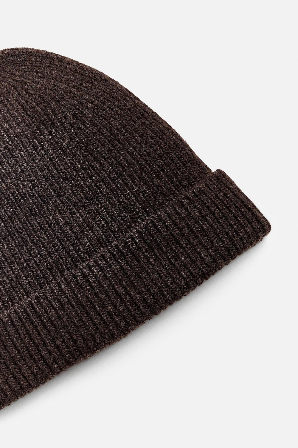 ZARA ШЕРСТЯНАЯ ШАПКА БИНИ, КОРИЧНЕВЫЙ