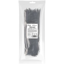 Кабельная стяжка ЭРА NO-224-201 (хомут) нейлоновая 3.6 х 300 мм чёрная (100 шт/уп) Simple | Кабельные стяжки (хомуты)