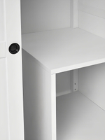 IKEA 120 / 197 / 59 / белый/коричневый 120 / Шкаф платяной - 1шт. Комплект крепежа и фурнитуры - 1шт. Сборочная инструкция - 1шт. / 56000 / белый / Шкаф КЫМОР / Раздвижные в стороны