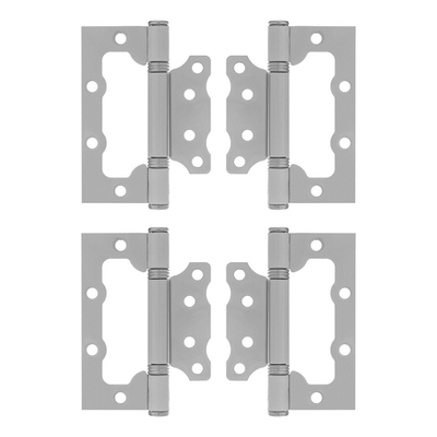 Петля накладная ПНУ-100, белая, 4 шт, (Металлист)