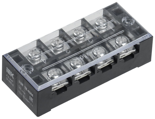 Блок зажимов наборный БЗН ТВ-1004 10мм2 100А 4 пары IEK