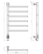 Полотенцесушитель электрический Vincea VTD-1S2CGE 43х80, графит, таймер