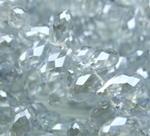 БК021ДН612 Хрустальные бусины-капли, цвет: серый AB прозрачный, размер 6х12 мм, 15 шт.