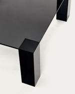 Журнальный столик Adularia из стекла темно-серого цвета 85 x 85