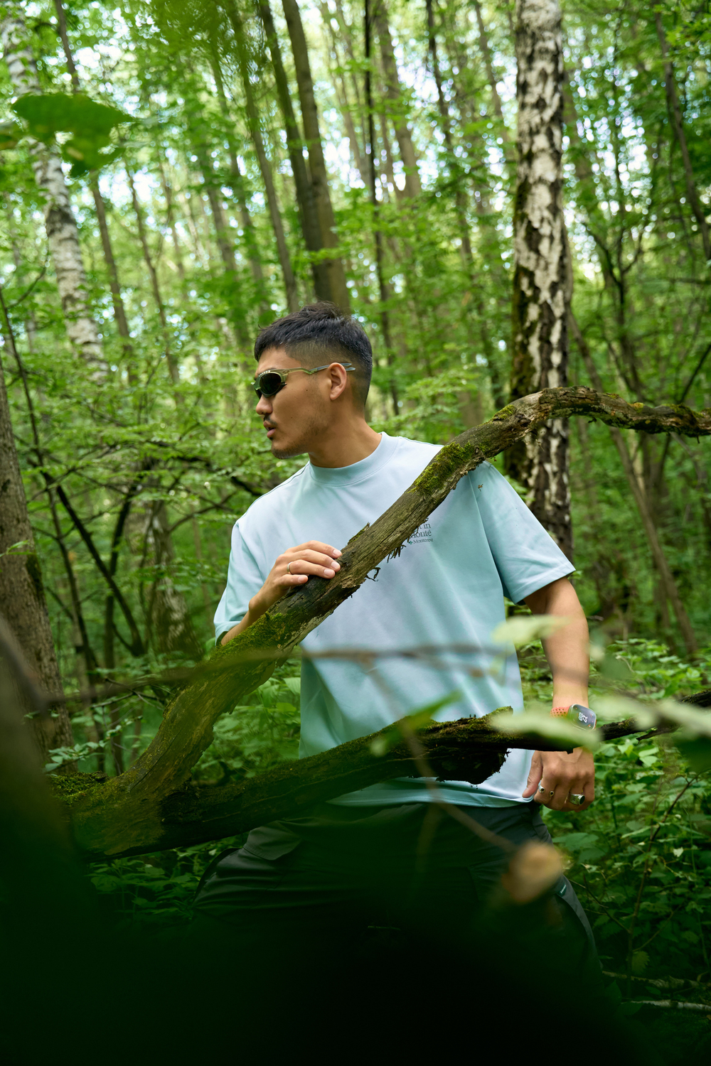 Футболка Nothomme Mountain Wild 5A AntiBacterial T-Shirt "Ice Spring Blue"