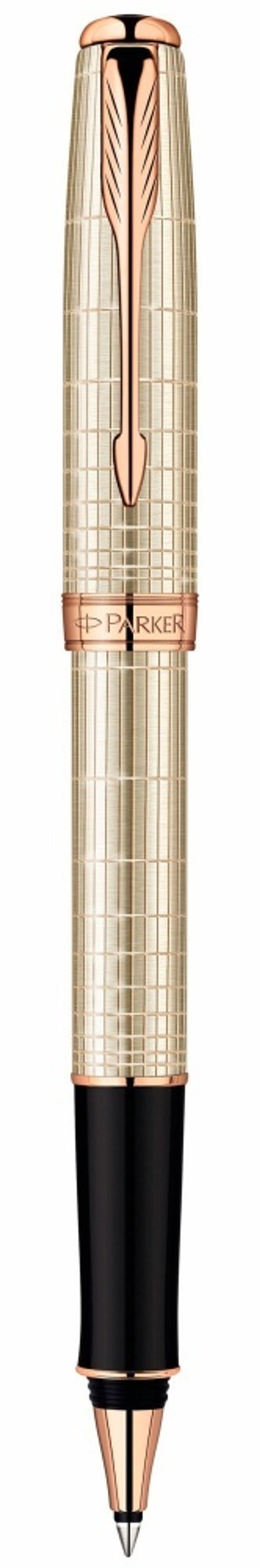 Ручка-роллер Parker Sonnet T535 VERY PREMIUM Feminine, (серебро 925 пробы, 16.96) цвет: Silver PGT, перо: F, цвет чернил: black, в подарочной упаковке
