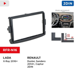 Магнитола для Renault Duster 2010-2020, Kaptur, Logan, Sandero, Lada Largus 2021+, X-Ray (штатный подрулевой джойстик) - FarCar D811-7088H7B дисплей 7" на Android 8 и 1+16Гб