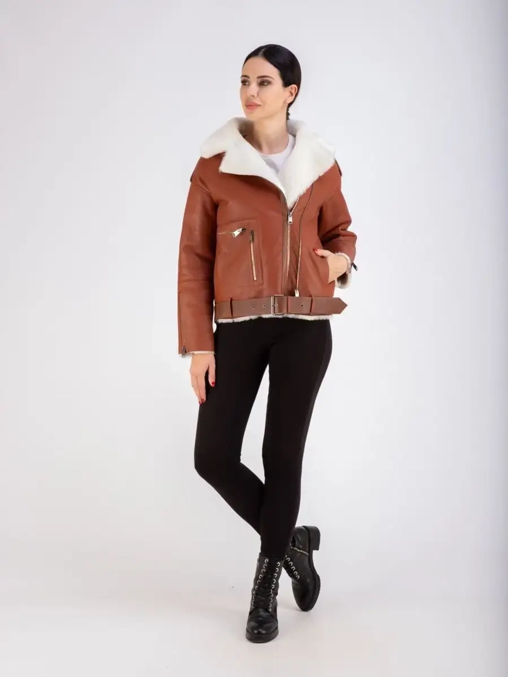 Дубленка женская натуральная зимняя