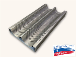Форма для выпечки багетов 2-х секционная 38х19.5 см