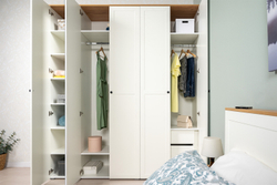 Шкаф для одежды Остин 13.336.02, Белый шагрень, Дуб золотой