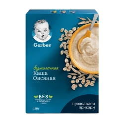 Каша Gerber безмолочная овсянная с 5 месяцев, 180 г
