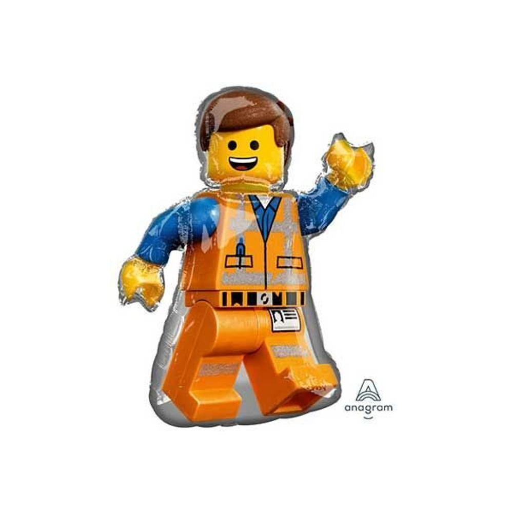Шар фигура "Лего Человечек Эммет" 81 см