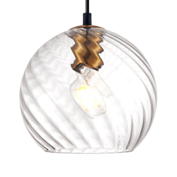 806130 Подвес NUBELLA 1х12W (led) E27 ЧЕРНЫЙ/БРОНЗА/ПРОЗРАЧНЫЙ