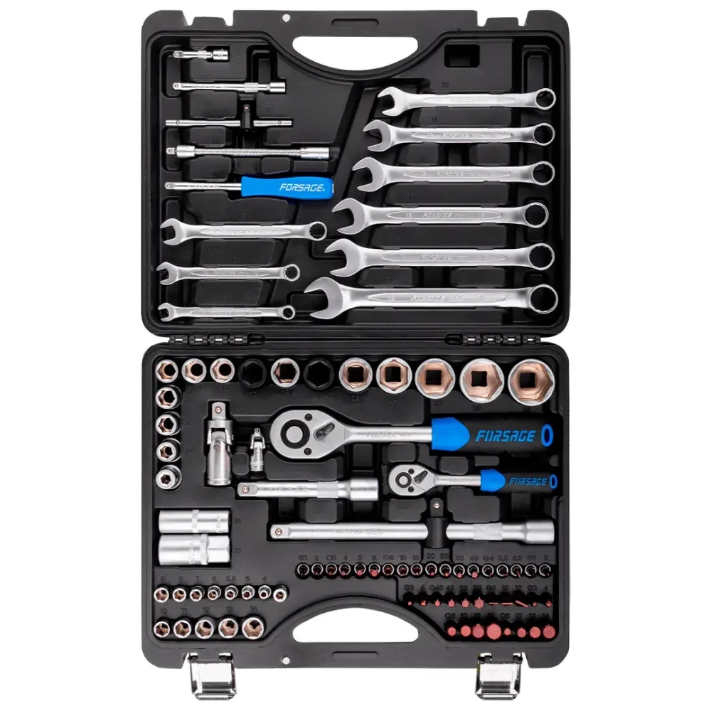 Набор инструментов 82+6пр.1/4''1/2''(6гр.)+(головка-бита 1/4''T40 Forsage F-4821-5 PREMIUM