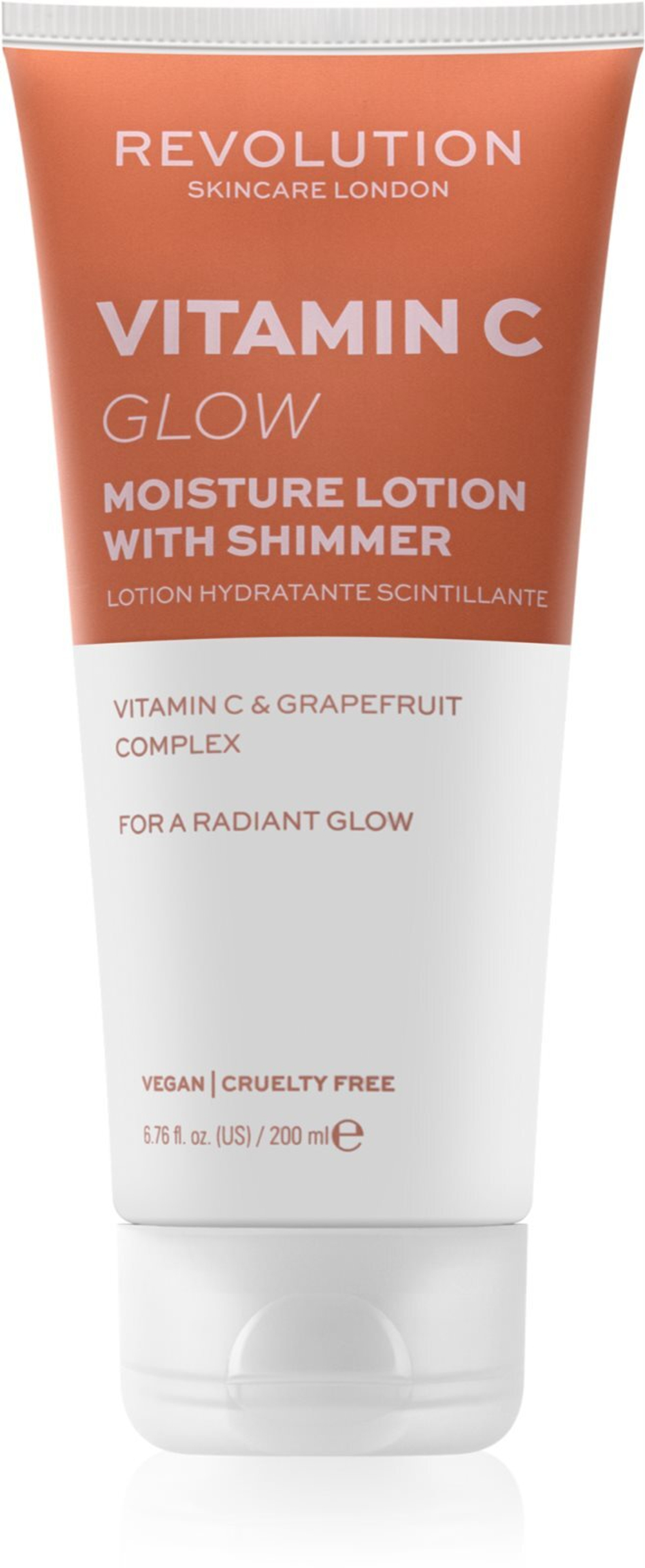 Revolution Skincare Body Vitamin C (Glow) - осветляющий лосьон для тела с блестками /   200  ml  / GTIN 5057566328333