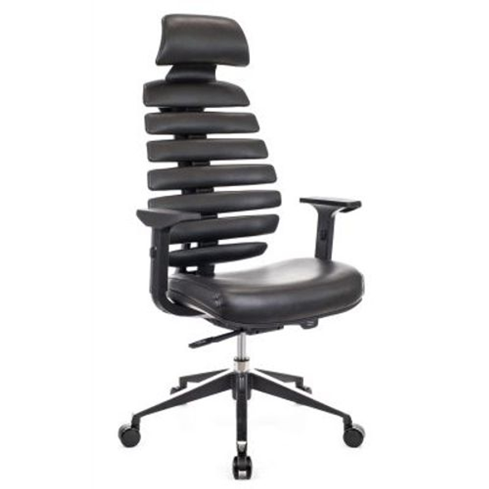 Офисное кресло Everprof Ergo Black, Кожа