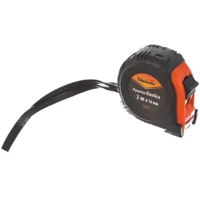 Рулетка Elastica,3 м х 16 мм,обрезиненный корпус Sparta