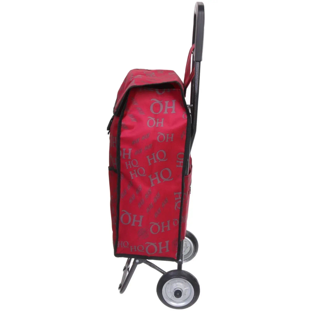 Тележка хозяйственная с сумкой (93*33*26см, колеса 14 см, грузоподъемность до 25 кг) бордовая SYD-007