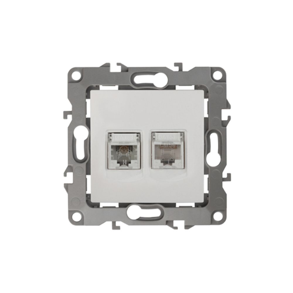 Розетка ЭРА Серия 12 12-3109-01 комбинированная RJ45+RJ11 IP20 белый | Эра 12